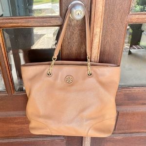 Authentic Tory Burch tan handbag- Great condition!